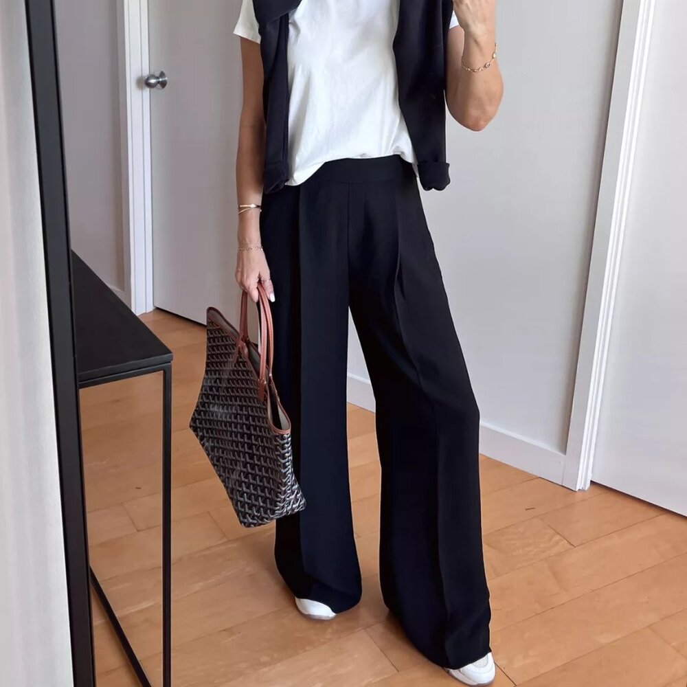 Spanx Carefree Crepe Pleated Trouser NWT